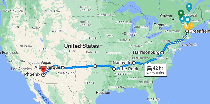 Road Trip 2022 Route Map