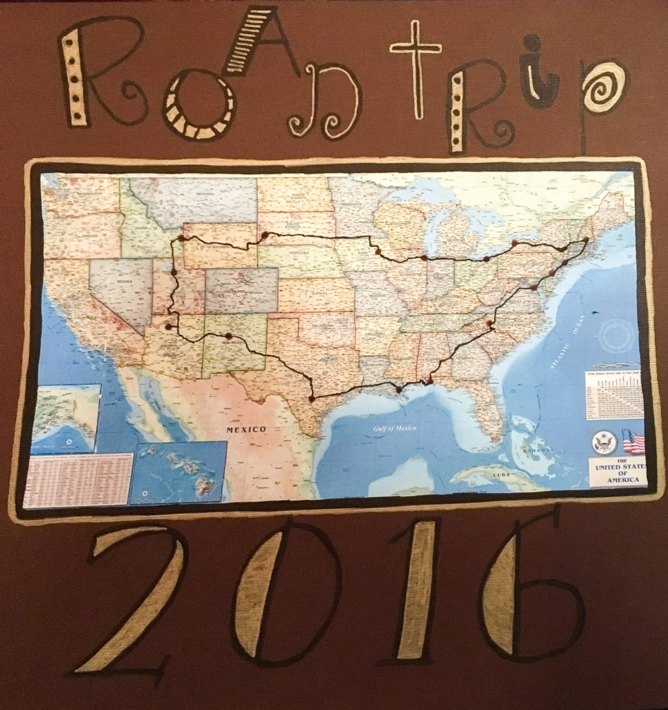 Road Trip 2016 Route Map